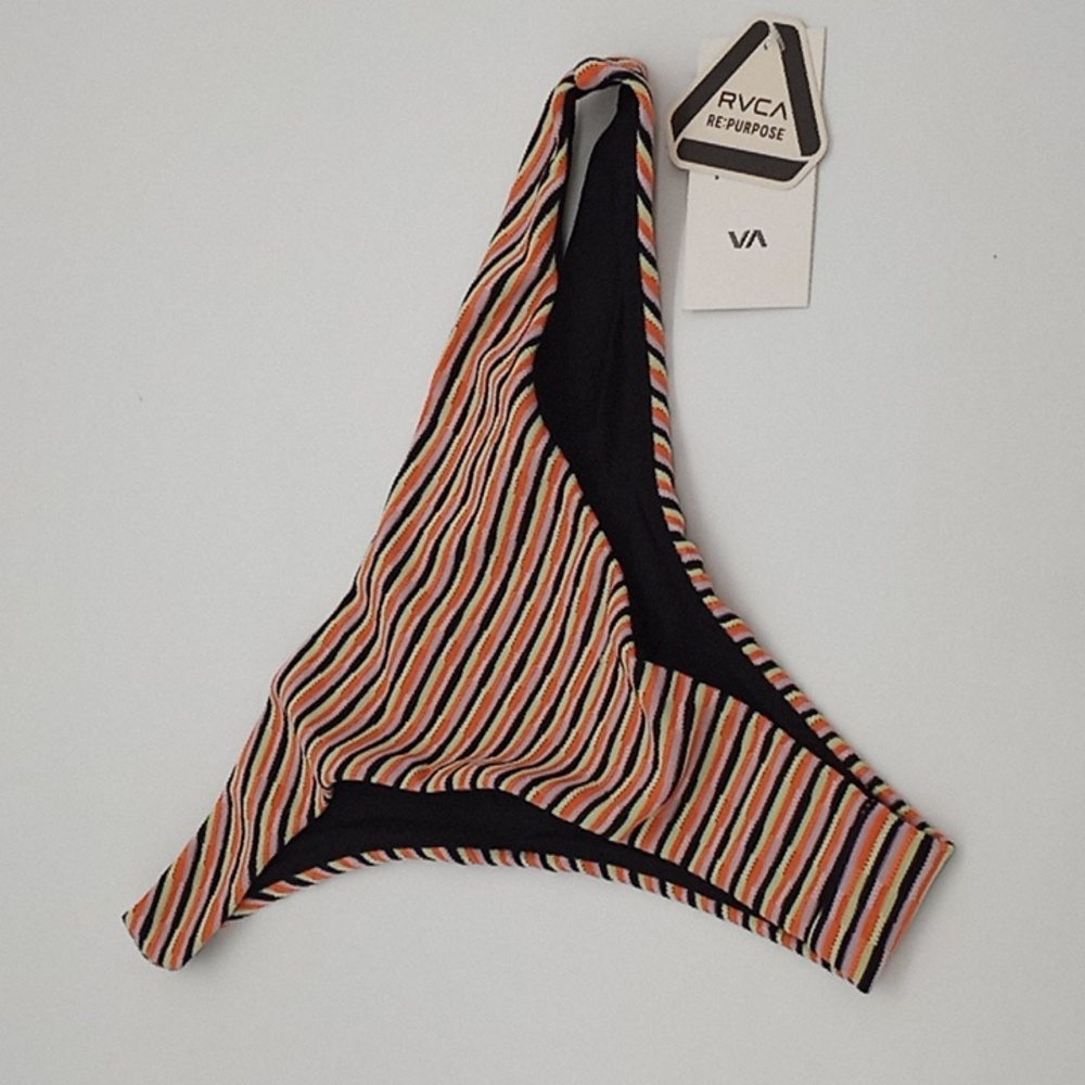 RVCA Cosmic Way Skimpy Bikini Bottom Striped Print XS/6